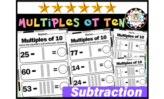 Subtracting Multiples of Ten|Math Subtract Multiples of 10 Value Place
