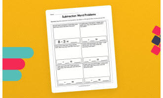 Subtraction Equations Word Problems Worksheet