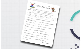 Suffix ED and ING Worksheet
