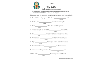 ED Suffix Worksheet by Teach Simple