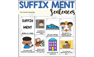 Suffix MENT Sentence Reading Rings