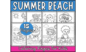 Summer Beach Coloring Pages | National Beach Day Coloring Sheets