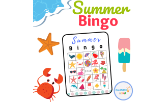 Summer Bingo Cards for Kids.