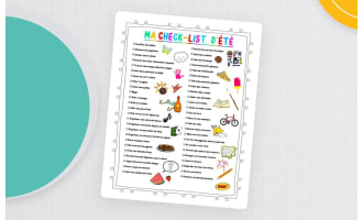 Summer Checklist for Kid's Bucket List ( French Version )