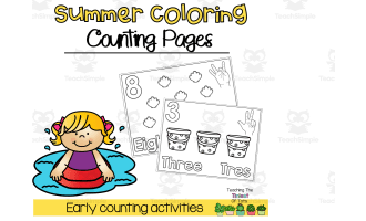 Summer Coloring Pages Count and Color Pages