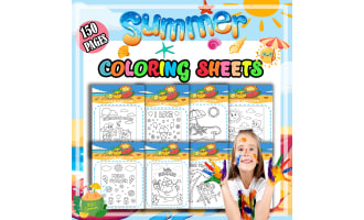 Summer Coloring Pages for Preschool and Kindergarten | Beach