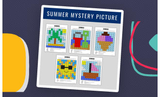 Summer Hundreds Chart – Color by Number Mystery