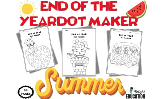 Summer Dot Maker – End of the Year Coloring Sheets