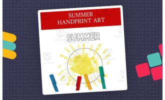 Summer Handprint Art, DIY Sun Crafts
