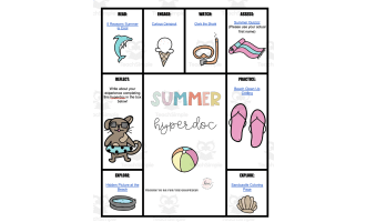 Summer Hyperdoc of Activities