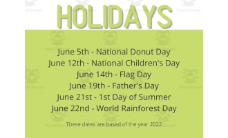 Summer Insect Theme Calendar Pieces