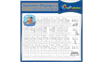 Summer Olympics Alphabet Tracing Worksheets - EBOOK