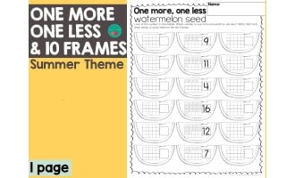 Summer One More One Less 10 Frame