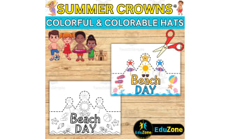Summer Vibes: Colorful Hats & Crowns for Sunny Beach Bash - Crowns!