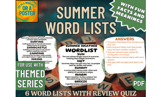Summer Word List Posters (PDF)