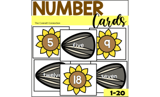 Sunflower Number Cards