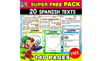 SUPER FREE PACK | 20 SPANISH TEXTS + ANCHOR CHARTS