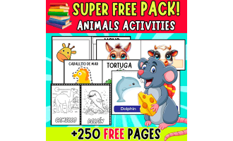 SUPER FREE PACK | +250 PAGES | ANIMALS ACTIVITIES FOR KIDS