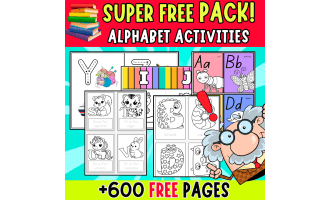 SUPER FREE PACK | Alphabet Activities | +600 FREE PAGES FOR KIDS