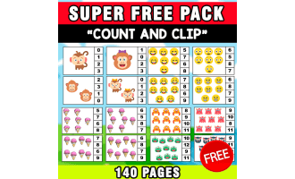 SUPER FREE PACK | COUNT AND CLIP | 144 PAGES