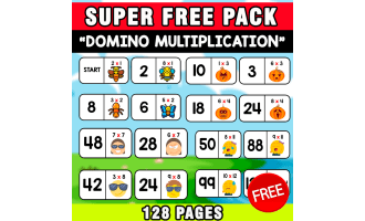 SUPER FREE PACK | DOMINO OF MULTIPLICATION | 128 PAGES