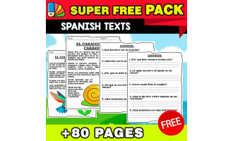 SUPER FREE PACK | Reading and Comprehension Worksheets in SPANISH