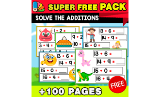 SUPER FREE PACK | Solve the Additions | 100 PAGES