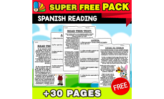 SUPER FREE PACK | Spanish Comprehension Texts + Questions