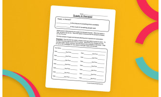 Supply &amp; Demand Worksheet