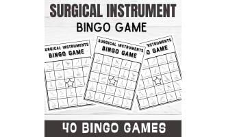 Surgical Instruments Bingo Game | Common Veterinary & Medical Tools