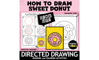 Sweet Donut Directed Drawing | How To Draw