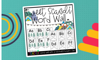 Sweet Scandinavian FREE Word Wall