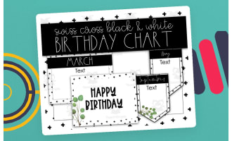 Swiss Cross Birthday Chart