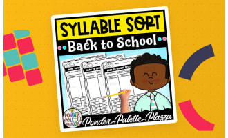 Syllable Sort - Back to School Activities