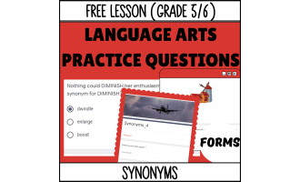 Synonyms Sample Lesson - Vocabulary Grade 5-6 (Forms)