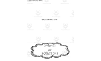 Systems of Equations Flipbook