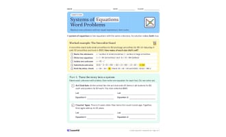 Systems of Equations – Word Problems by Substitution