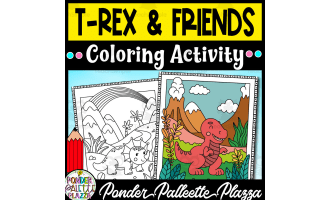 T-Rex & Friends - Coloring Activity