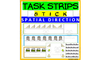TASK STRIPS| SPACE DIRECTION PERCEPTION CARDS MATS| WRITE POINT STICK