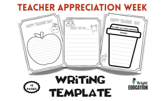 Teacher Appreciation Week Writing Templates