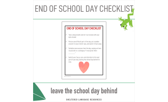 Teacher End of School Day Checklist