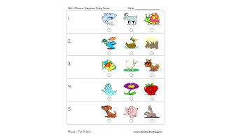 Teacher Led Ending Sounds Test Practice Worksheet