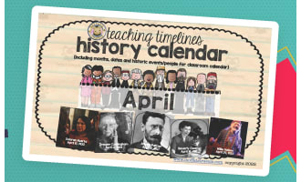 Teaching Timelines History Calendar - April
