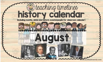 Teaching Timelines History Calendar - August