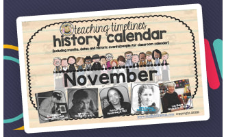 Teaching Timelines History Calendar - November