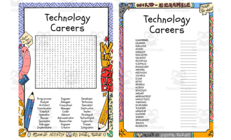Technology Careers word search and word scramble