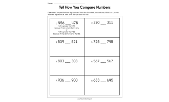 Spring math worksheets inequalities