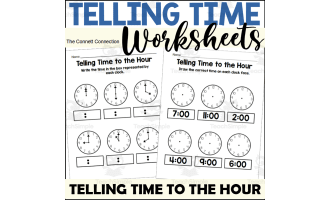 Telling Time to the Hour Worksheets