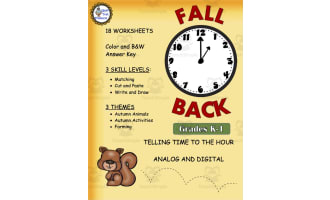 Telling Time/Elapsed Time Worksheets - Autumn Theme