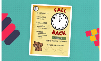 Telling Time/Elapsed Time Worksheets - Autumn Theme